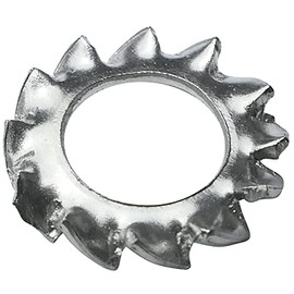 AERZETIX - C48813 - Set of 100 Serrated Washers - Toothed Washers - Washers - Locking Washer - M5 - Made of A2 Stainless Steel - DIN 6798