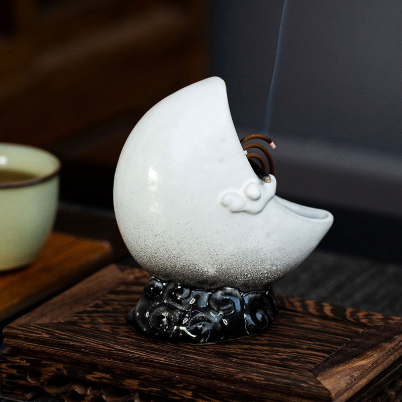 Moon Incense Burner Holder Creative Crescent Moon Shaped Incense Stick