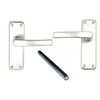 Merriway BH03659 100mm (4 inch) Aluminium Latch Set Handles -