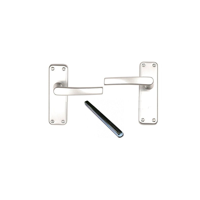 Merriway BH03659 100mm (4 inch) Aluminium Latch Set Handles -