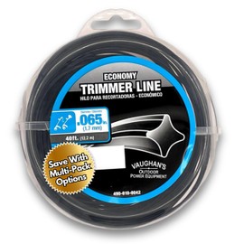 Vaughan's Economy Line .065" Trimmer Line, 40ft | Black Diamond Shaped Polymer | Universal Weed Eater String for Gas & Electric & Battery Models | Made in The USA (1 Pack)