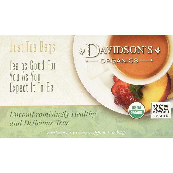 Davidson's Organics, Decaffeinated English Breakfast, 100-count Unwrapped Tea Bags