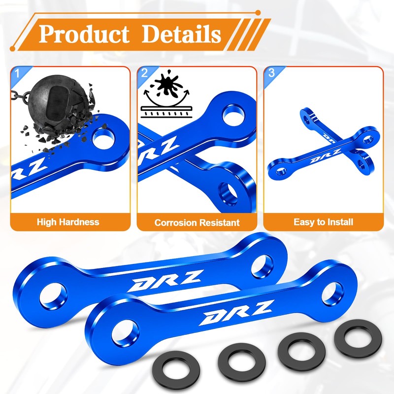 Rear Lowering Links Kit for Suzuki DRZ400E DRZ400S DRZ400SM KLX400R
