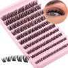 GEMERRY Cluster lashes, DIY Eyelash Extenisons 8-16mm D Curl Fluffy