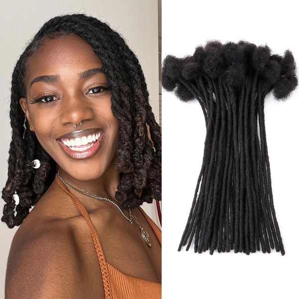 Loc Extensions Human Hair 0.4cm&0.6 cm&0.8cm width 4-18inch 10, 20,