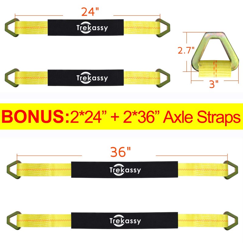 Trekassy Car Tie Down Straps for Trailers, 2 Inch x