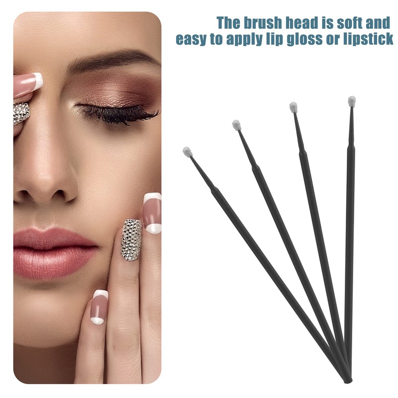 VOCOSTE マイクロアプリケーターブラシ まつげ エクステンション 唇マスカラブラシ まつげ エクステンション 綿棒ラッシュリフトブラシツール セット 100個