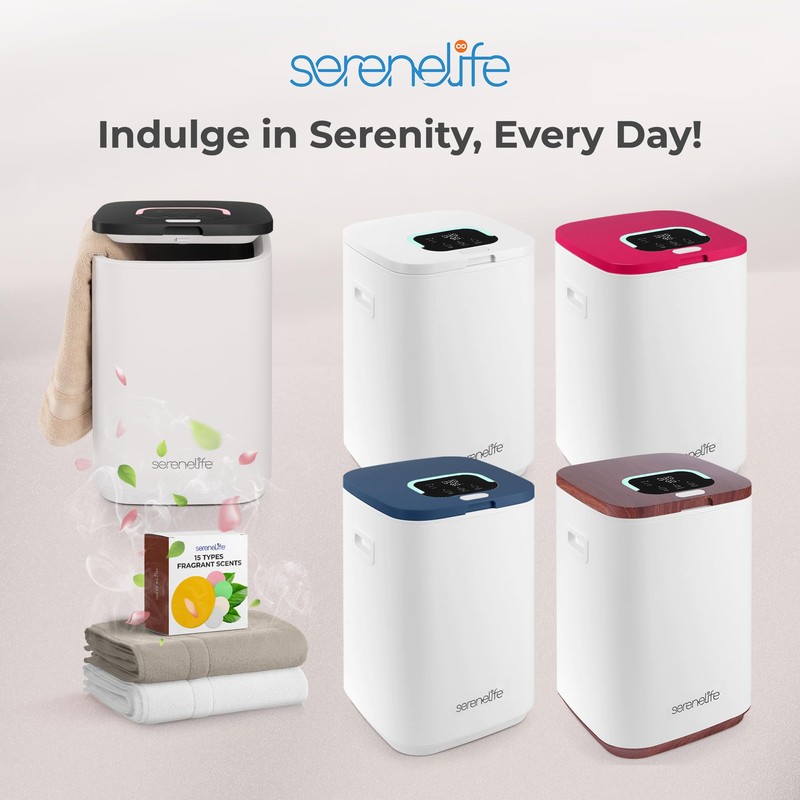 SereneLife Towel Warmer Bucket - Compact 23L Bathroom Towel Heater