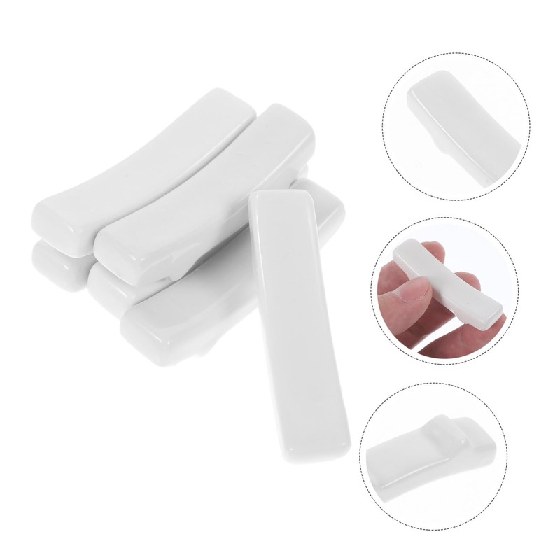 PRETYZOOM Set of 6 Ceramic Chopsticks Rest Fork Spoon Rest