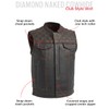 First Mfg Co Downside Men's Leather Vest: Diamond Cowhide, Conceal
