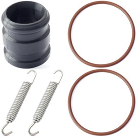 GLOXTED 3JE-14615-00-00 Expansion Chamber to Silencer Coupler Seal and Spring Kit Replacement for Yamaha YZ 250 cc 2-Stroke Exhaust YZ250 & YZ250X Motorcycle 2001 & Up Replace 3JE-14615-01-00