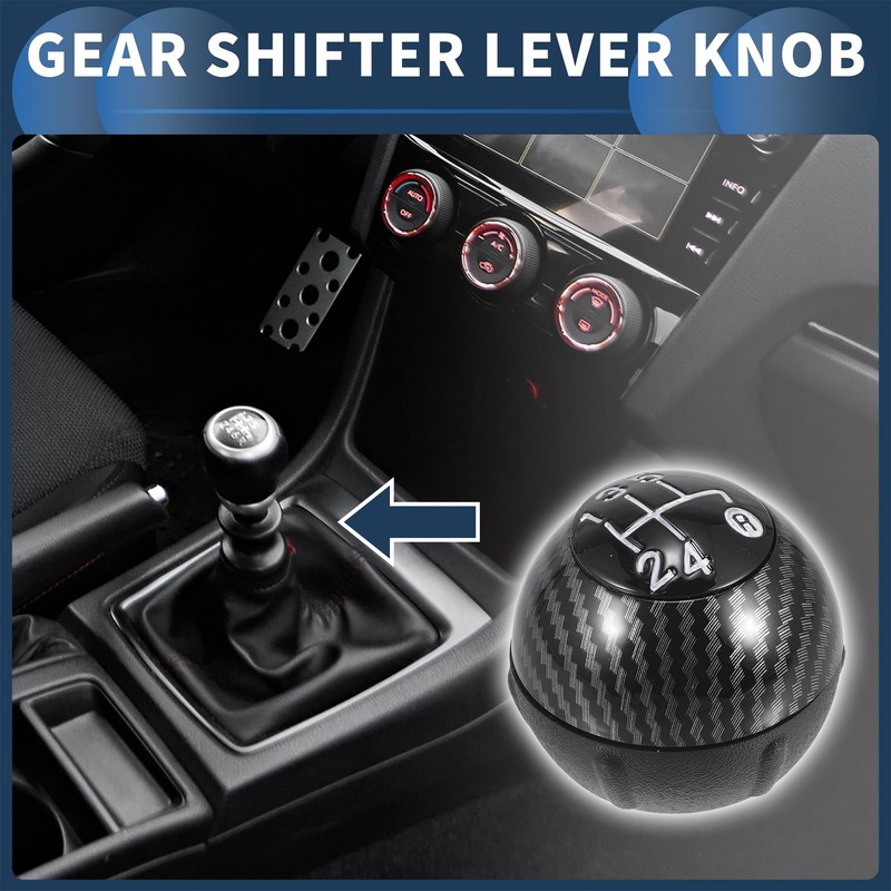 INFINAUTO 5 Speed Gear Shift Knob for Fiat 500 500C