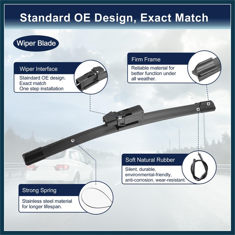 TUCKBOLD Rear Windshield Wiper Blade Arm Set for Ford Ecosport