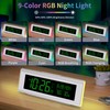 Digital Alarm Clocks for Bedrooms, LED Desk Clock with RGB