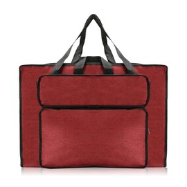 UieaMsio Drawing Board Carry Bag, Sketch Pad Organiser, Waterproof Art Bag, Portable Art Portfolio Carry Bag, with Shoulder Strap, Transport Bag for Sketch Artists, red, /