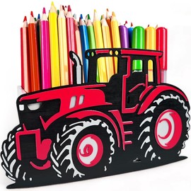 KAJAWIS Desk Organiser Tractor 3D Colouring Pencil, Farma Pencil Case