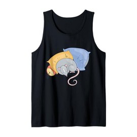 Cozy Rat Sleeping On Soft Pillows Art Tank Top