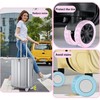 CJKDXDH Silicone Luggage Wheel Covers, 8 Pcs Anti Noise Wear-Resistant
