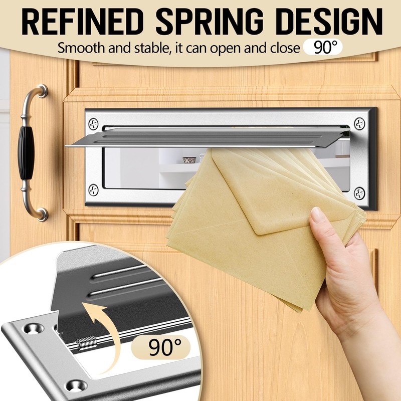 Profasion 13" x 3.7" Mail Slot for Front Door, with