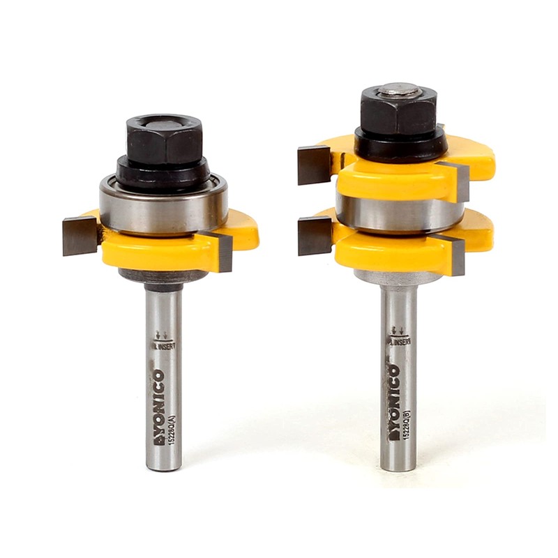 YONICO Router Bits Tongue & Groove Set 3/4-Inch 2 Bit