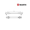 Würth RATDPRGSHSL Ratchet Double Ring Spanner Set of 3 (8-19