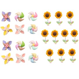 CADTARBAB 22pcs Car Decoration Small Wobble Figure Daisy Windmill Car Interior Decoration for Car Dashboard Computer Table Office Living Room