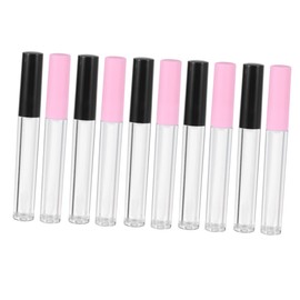 MERRYHAPY 20pcs Fashion Lip Gloss Tubes and Black Lids Transparent Containers for Lip and Color Subpackaging Lightweight and Convenient for Travel