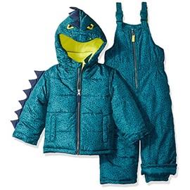 Carter's Boys' Toddler Character Snowsuit, Green Dinosaur, 4T