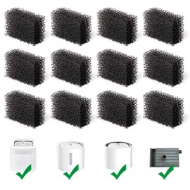 12 Pack Cat Water Fountain Sponge Filters, Replacement Foam Filters for 67oz/2L Pet Fountain 65oz/1.85L Dog Drinking Fountain
