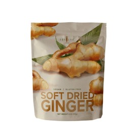 Amphora Soft Dried Ginger Chunks Bites Healthy Snack Fruits Vegan Kosher Gluten Free 4 Oz Each Boost Immune System (Pack of 6)
