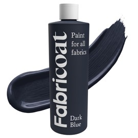 Fabricoat - Pintura de tela para muebles - 17 onzas / 500 ml azul oscuro - Restaura o cambia el color de los sofás, sillas, tapicería, muebles suaves, interiores de automóviles, ropa y calzado