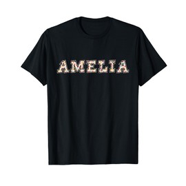 Amelia Floral Feminine Seamless Name T-Shirt