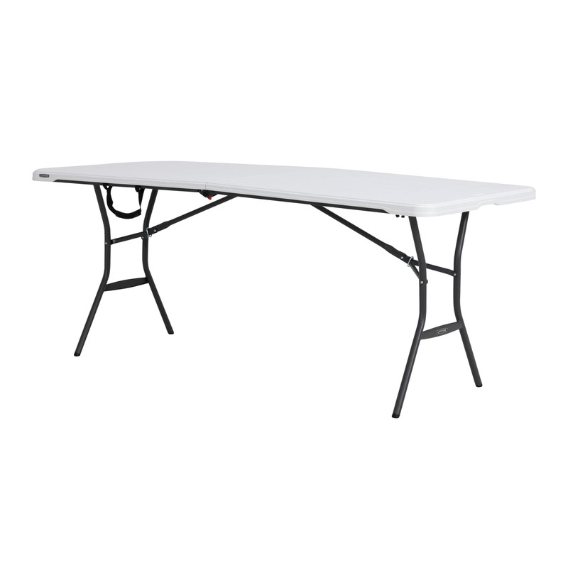 Lifetime 6-Foot Fold in Half Table, Light Commercial, White Granite