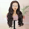 Creamily 13×3 Dark Brown Lace Front Wig 30 Inch Long