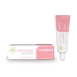 Lasepton Baby Schutz Creme, 80 ml: Schutzcreme für Pflege und Schutz im Windelbereich, Creme mit Zinkoxid und Aloe Vera, gegen Nässe und Juckreiz, wirkt beruhigend