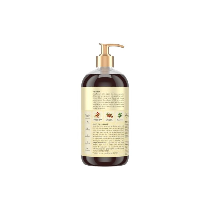 SHEA MOISTURE SheaMoisture Champú fortalecedor y restaurador para cabello dañado,