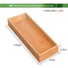 guiogc Bamboo Drawer Organizer, Utensil Organizer for Kitchen, Bamboo Storage