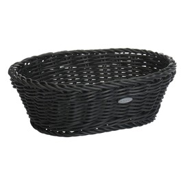 Saleen 02056019101 Multi-Purpose Oval Basket 25.5 x 19 x 8 cm Plastic Fibre Black