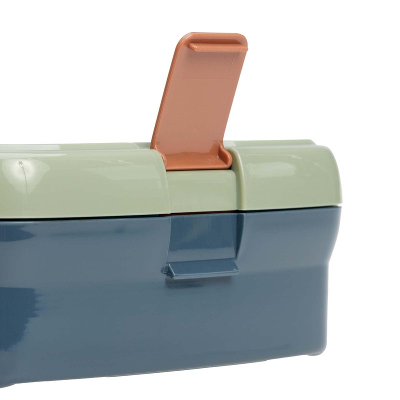 LÄSSIG Children's Lunch Box with Removable Dividers, BPA-Free / Happy
