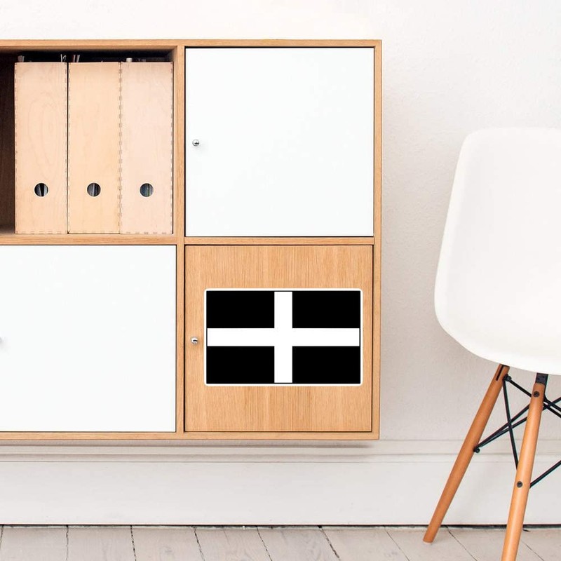 Large 210mm 'Flag of Cornwall' Permanent Sticker Decal for Cars/Windows/Bins/Walls