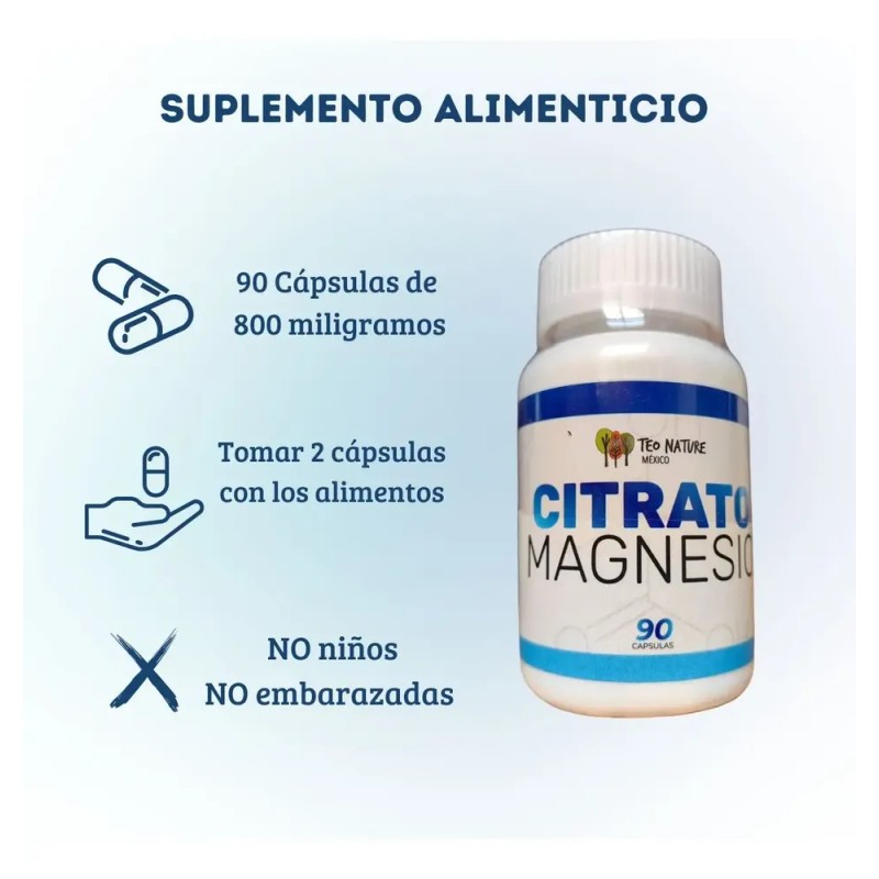 Citrato Magnesio Teo Nature Presión Calambres Fatigas