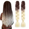 6 Packs of Jumbo Braiding Hair Extensions, Brown Coloured Synthetic