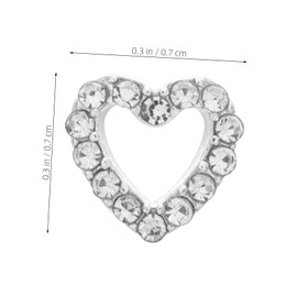 FOMIYES 10pcs Rhinestone Heart Shape Nail Charms Creative Nail Decoration for Manicure Art Accessories for Various Styles and Occasions