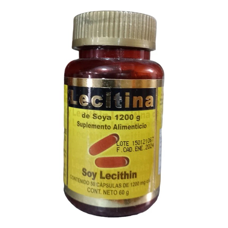 Capsulas Lecitina De Soya 50 Caps Colesterol Trigliceridos Sabor Ninguno