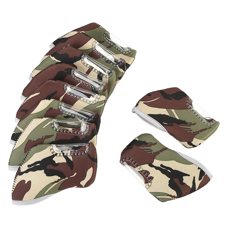10pcs/Set Fashionable Golf Irons Headcover Ball Head Protective Cover(Camouflage)