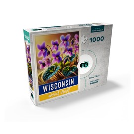 MyPuzzle State Flowers Series: Wisconsin, Wood Violet - Premium 1000 Piece Jigsaw Puzzle for Adults