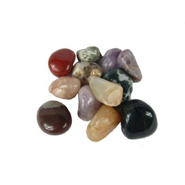 1/2 Pound Tumbled Stones Assorted Mix (0.5" - 1.5"), For Wicca, Reiki, Healing, Metaphysical, Chakra, Positive Energy, Lucky Feng Shui, Meditation, Protection, Powers, Decoration or Gift