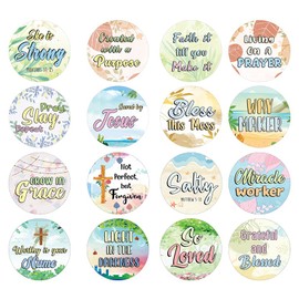 NewEights Inspiring Christian Women Stickers (5 Sets X 16 Designs) - Christian Stocking Stuffers for Kids, Boys, Girls - Great Enticements for Party Favors, Sunday School Classroom Rewards