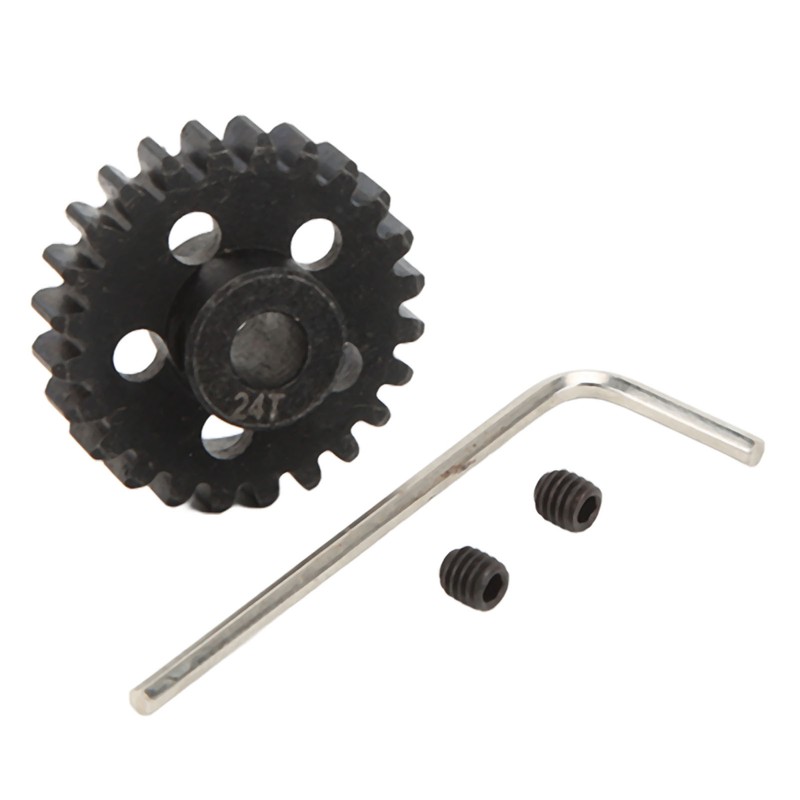 24T Pinion Gear Mod 1 5mm Shaft with Screws Wrench