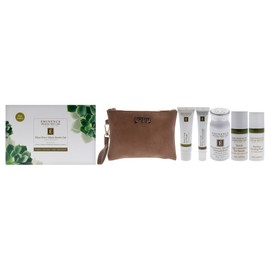 Must Have Minis Starter Set by Eminence for Unisex – 6 Pc Set with Gel Wash, Dermafoliant, Moisturizer, Firming Fluid, Eye Serum & Pouch